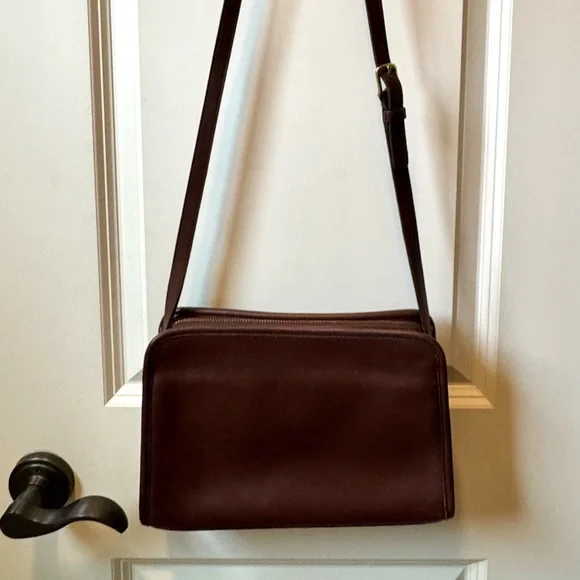 Coach Dark Brown Leather Crossbody Bag - Picture 14 of 15